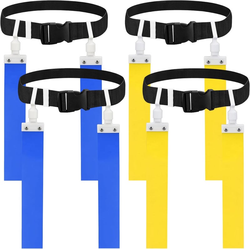 DkOvn Flag Football Belt, 2pcs Adjustable Flag Football Belt with Belt and Flags, for Youths, Adults - Image 1